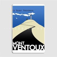 โล่ป้ายโลหะ Mont Ventoux สำหรับโรงจอดรถปรับแต่งโปสเตอร์ดีบุกได้ตามต้องการ