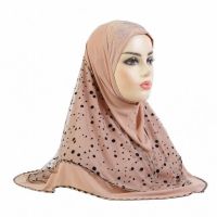 【YF】 Headwraps Caps Women Muslim Girls Amira Hijab With Mesh Arab Scarf Hat Female Ramadan Prayer Turban Shawls Beanies