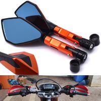 Motorcycle Universal 8Mm 10Mm Aluminum CNC Rearview Mirror For KTM Duke 125/200 Duke 390 For Yamaha XV750 XV700 XV535 XV250 Etc.