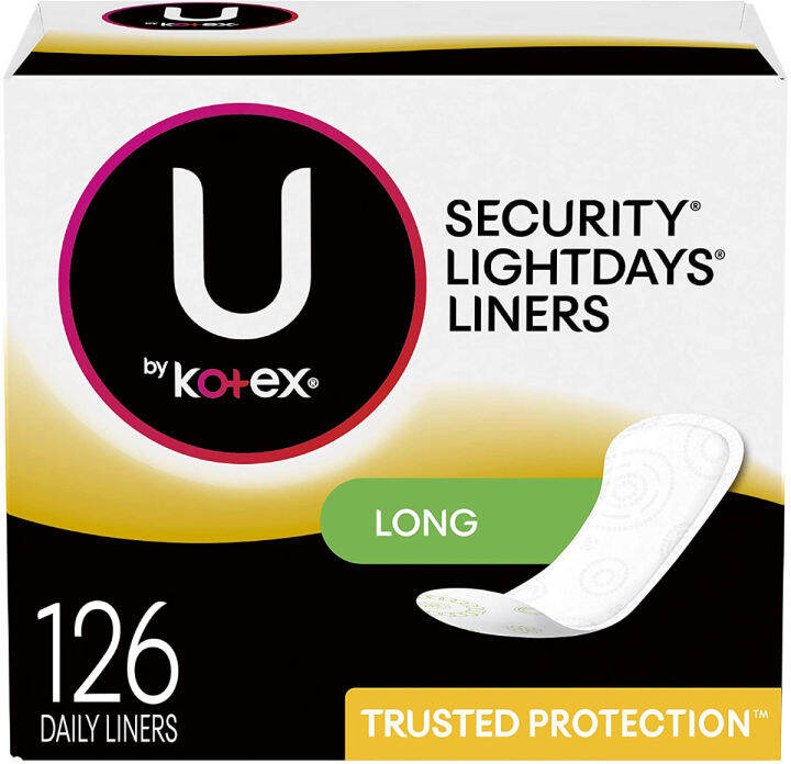 U by Kotex Lightdays Panty Liners, Long, Unscented, 126 Count Lazada PH