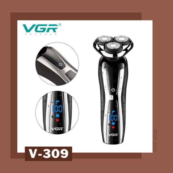 เครื่องโกนหนวด-เครา-สำหรับผู้ชาย-waterproof-ipx5-vgr-รุ่น-v-309-สินค้าพร้อมส่ง