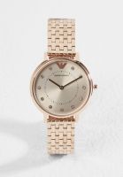 นาฬิกาข้อมือผู้หญิง AR11062 Emporio Armani Two-Hand Rose Gold Tone Stainless Steel Ladies Watch