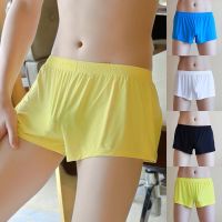 【CW】 Silk Mens Shorts Soft Stretch Breathable Men Boxers Trunks Loose Panties Wear