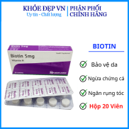 Viên uống Biotin 5mg ngừa mụn trứng cá