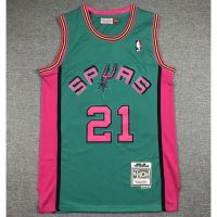 Hot Newest Top-quality New arrival 2022 2023 Newest shot goods Most popular 22/23 Top quality Ready Stock High quality new NBA mens San Antonio Spurs 21 Tim Duncan retro embroidery basketball jerseys jersey Green red edge