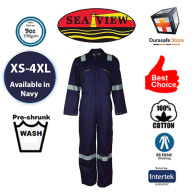 Bộ áo liền quần bảo hộ màu xanh navy có phản quang SEAVIEWTM Deluxe 100% thumbnail