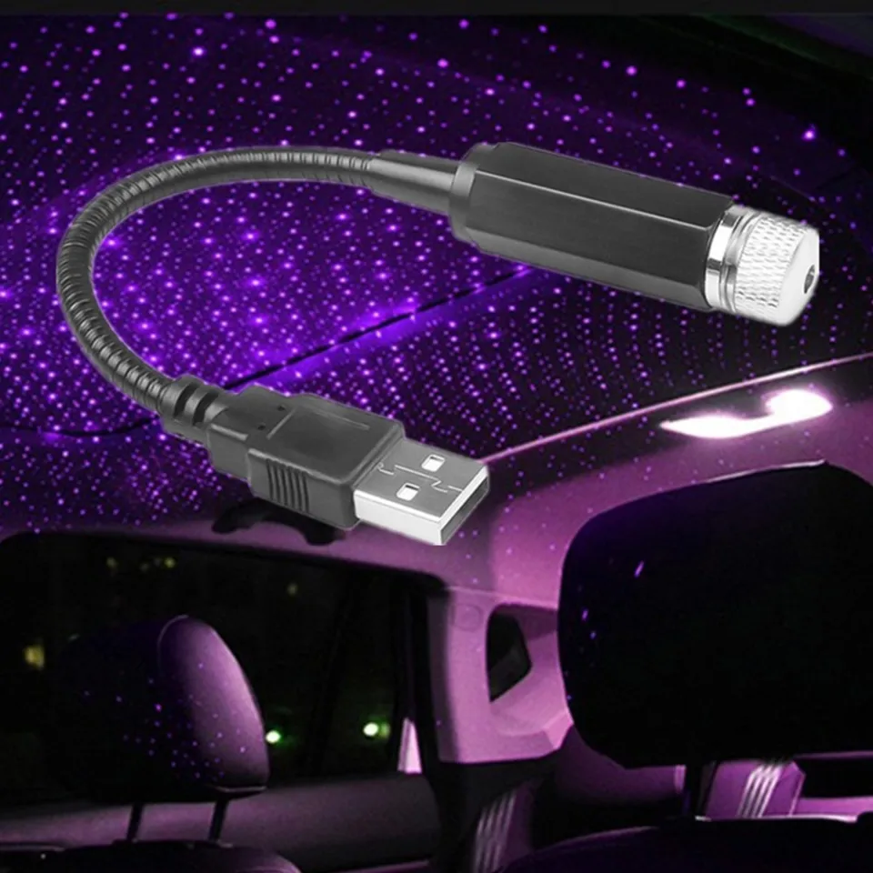 ZERUI GTIOATO USB Car Atmosphere Blue Star Light Interior Decoration / Mini  LED Projection Lamp Star Night / Laser Ceiling Ambient Starry Sky Light