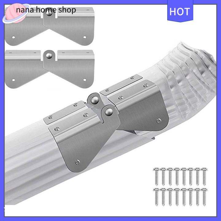 LUAN300603 2pcs Clips Rain Splash Spout Drain Gutter Extension Hinge Diverter Downspout Extender