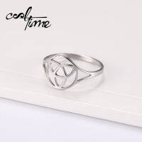 Cooltime ไวกิ้ง Irish Knot แหวนผู้หญิงผู้ชายสีสแตนเลสสตีลแหวนคู่ Tlisman Amulet Minimalist เครื่องประดับ