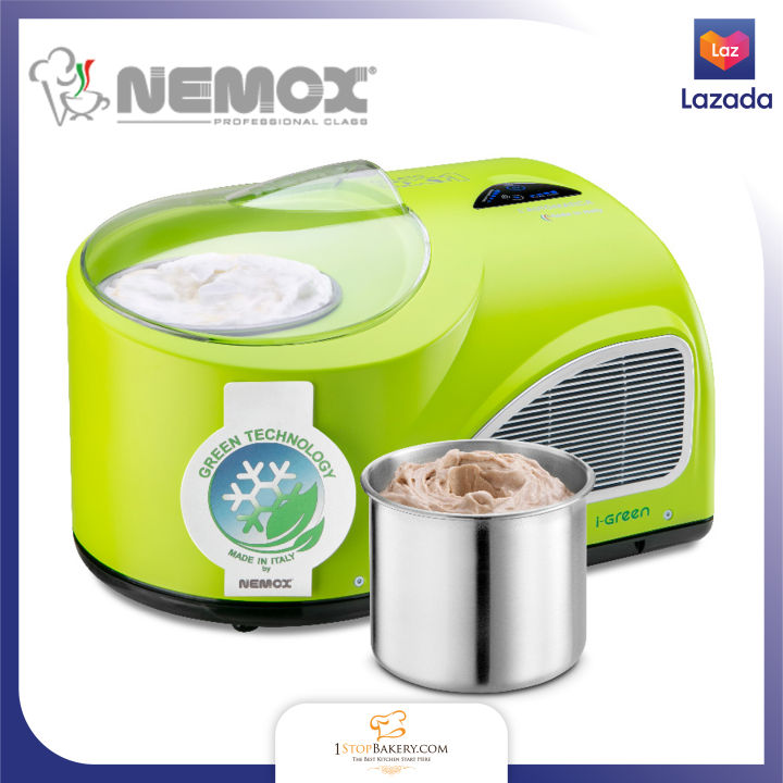 nemox-italy-gelato-ice-cream-amp-sorbet-maker-nxt1-automatic-i-green-150w-เครื่องเจลโต