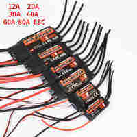 12A 20A 30A 40A 60A 80A ESC Speed Controller With UBEC For RC Airplanes Helicopter Compatible With Skywalker SKY