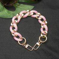 DIY Lady handbag strap top handle stripe good chain phone case chain multifunctional strap high quality plastic chain