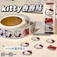 Little red book with the kitty cat roll stickers ins high-value decorative hand account cartoon cute tape sealing stickers