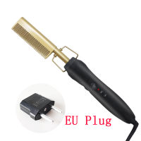 Hair Straightener Hot Heating Comb Smooth Iron Straightening Brush Corrugation Curling Iron Hair Curler Comb Multi-Function Use