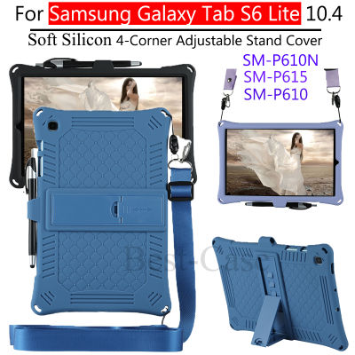 สำหรับ S Amsung G Alaxy Tab S6 Lite 10.4นิ้วเคสสำหรับ S Amsung G Alaxy Tab S 6 Lite 10.4 Soft Silicon ปกปรับยืนกรณี SM-P610N SM-P615 SM-P610