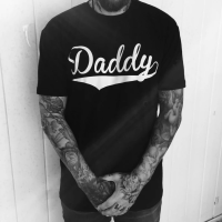 Summer nd T-shirt Men Short Sleeve Daddy Letter Print Fashion Casual O-neckmens Tee Shirts Harajuku Tumblr Quotes Shirt