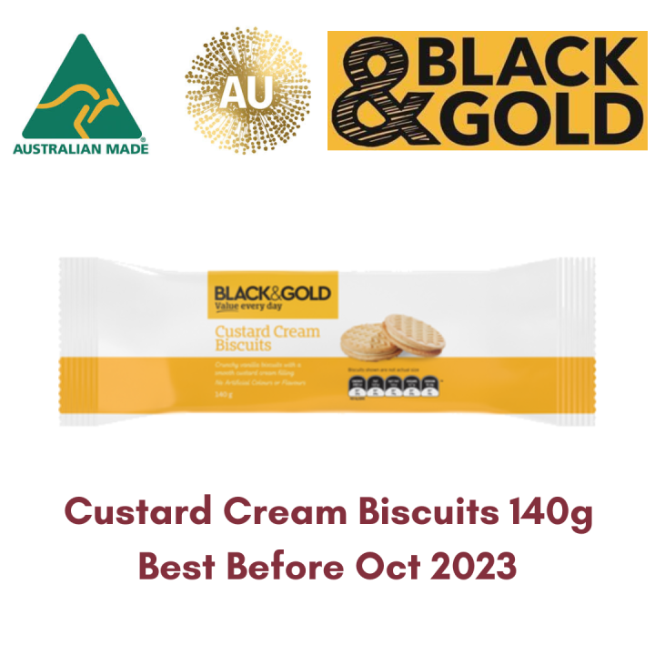 Black And Gold Custard Cream Biscuits 140g Bbf Oct 23 Th