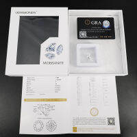 [3EX &amp; FL] แพ็คเกจใหม่0.1-5ct Super White D 3EX สีตัด FL Clarity Moissanite Loose Stone Pass Diamond Tester พร้อม GRA