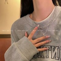 Vivienne Westwood NGBB Sweet cool and cool double-layered moon necklace light luxury and niche design high-end temperament clavicle chain hot girl sweater chain