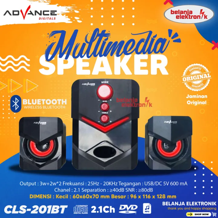 Multimedia Speaker Advance Cls Bt Channel Pc Laptop Komputer