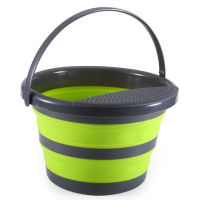 Collapsible Bucket with Drain Board &amp; Handle Multipurpose Folding Washing Up Water Container for Outdoor Camping Hiking TS3