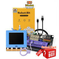 บอร์ดขยาย สำหรับ เขียนโปรแกรม ไมโครบิต Kittenbot Robotbit Expansion Board For microbit Robot Programming [ เซ็ทพร้อม Futureboard ]