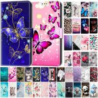 Lovely Butterfly Wallet Case For Samsung Galaxy S7 S8 S9 S10 Plus Magnetic Flip Leather Card Slot Protectiv Phone Back Cover Phone Cases
