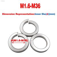 ✙☋❍ 304 Stainless Steel Spring Washer Open Washer Elastic Spring Washer M1.6-M36