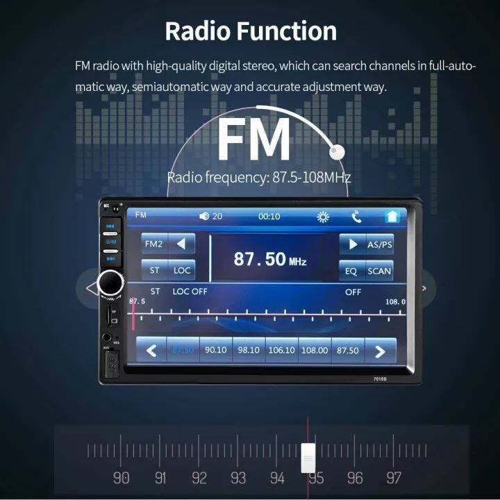 ส่งจากเชียงใหม่-รับภายใน-1-3-วัน-จอ-แอน-ดรอย-7-นิ้ว-7010b-หน้าจอสัมผัสรถ-gps-วิทยุ-fm-เครื่องเล่น-mp5-รองรับกล้อง-ios-เครื่องเสียงติดรถยนต์-จอแอ