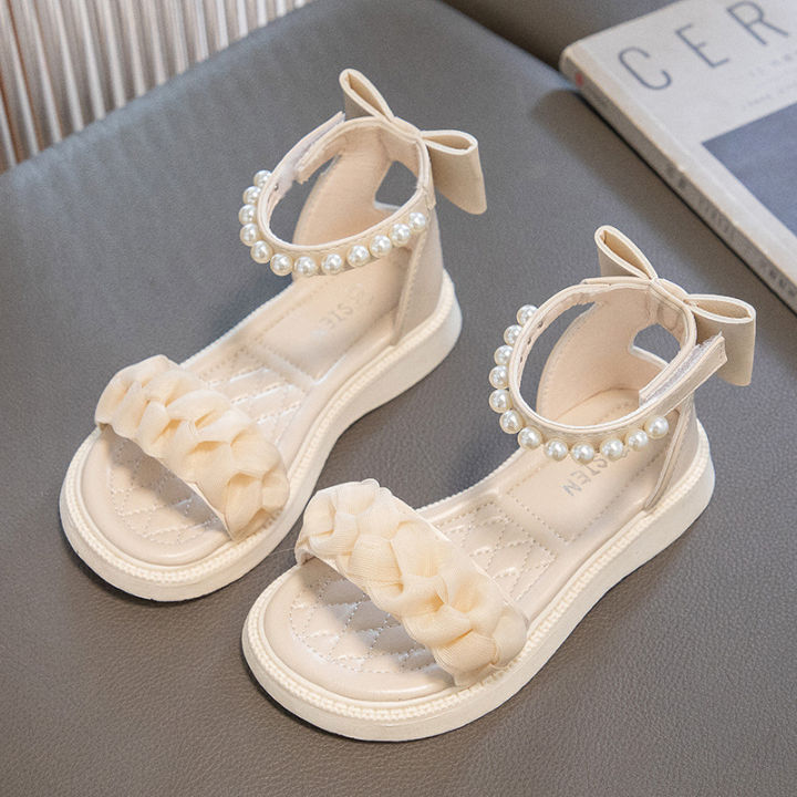 new-style-รองเท้าแตะแบบโรมันสำหรับเด็กผู้หญิง-2023-รองเท้าแตะสไตล์เจ้าหญิงลำลองแมทช์ง่ายสำหรับเด็กเล็กและเด็กเล็ก