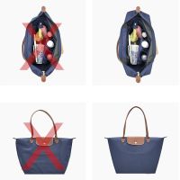 Felt Cloth Bag For longchamp Multi-functional Travel Insert Bag Makeup Organizer Dumpling Shape lined Bag Super Light Bag in Bag