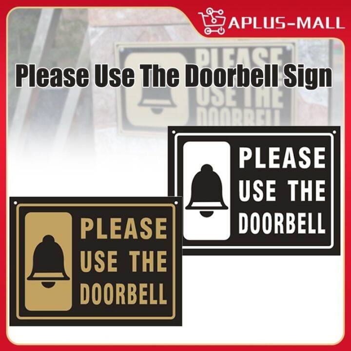 Reflective Aluminum Please Use The Doorbell Signage - 5.9x 7.9 inches ...