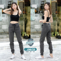 [Jogger pants] กางเกงขาจั้มผ้ายืดคอตตอน สีเรียบไม่มีกระเป๋า (เป้าซิป) J38/23 แนวเท่ๆ ใส่ได้ทั้งชายหญิงเนื้อผ้า ยืดหยุ่นสวมใส่สบายคล่องตัว