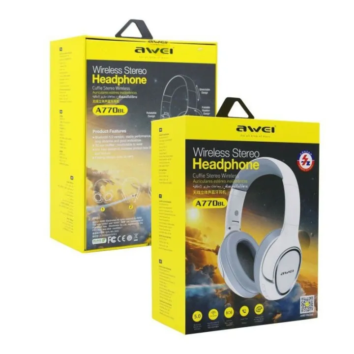 Awei A770BL Headphones Sport Foldable Headset Bluetooth Gaming ...