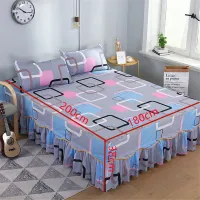TD. 6 feet bed linen【Delivery from Thailand,】【Simmons】6 feet, 180*200 cm. 3 pieces bedding set Simmons bedspread Simmons Korea bed sheet anti-slip bedding 【1 bed sheet + 2 pillowcases】 (skirt length 38 cm). Polyester fabric. skin friendly
