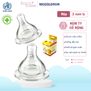 Hộp 2 Núm Ti Cổ Rộng Siêu Mềm Mcgoldson đủ size M, L cho bé trai, bé gái