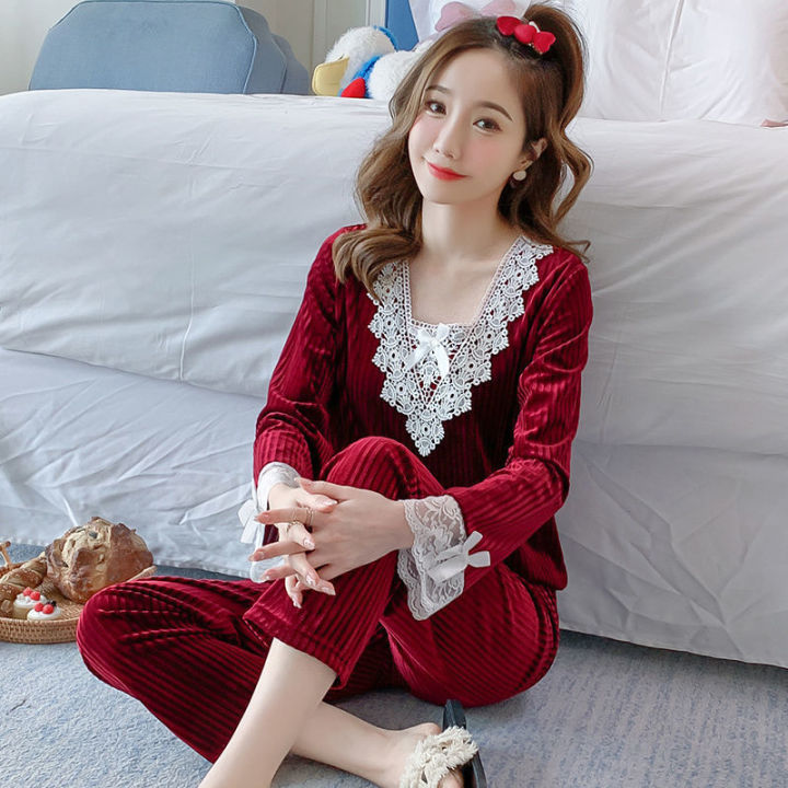 women-pijimas-gold-velvet-warm-winter-pajamas-sets-plus-size-xxxxxxl-women-sexy-lace-robe-pajamas-sleepwear-kit-soft-nightwear