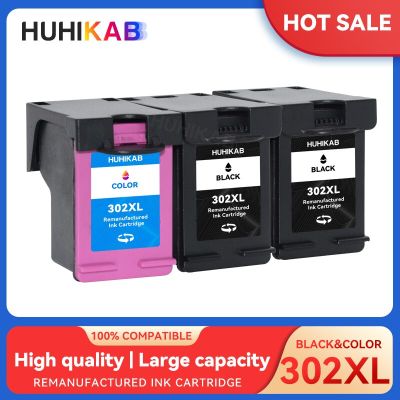 HUHIKAB 302 XL Ink Cartridge Remanufatured For HP302XL For HP 302 For HP Deskjet 2130 2135 1110 3630 3632 Officejet 3830 4520 Pr