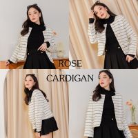 Rose cardigan งานผ้าทวิตลายขาวดำ