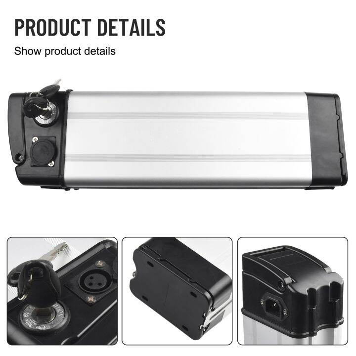 คลังสินค้าพร้อม-สำหรับจักรยานไฟฟ้า1-กล่องแบตเตอรี่-2-คีย์-850g-pvc-dc2-5-con-ใหม่เอี่ยม