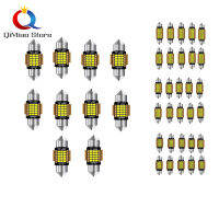 จัดส่งเร็ว10ชิ้นหลอดไฟ LED แคนบัสปลายสองด้าน900lm ไฟหลังคาสว่างมากชุดไฟป้ายทะเบียนรถส่วนภายใน