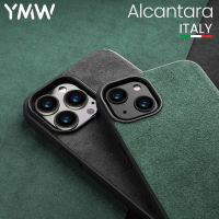 YMW ALCANTARA Case สำหรับ iPhone 14 Pro Max 13 12 Mini 11 Xr X Xs Max SE 8 Plus Supercar ภายใน Luxury Suede ฝาครอบโทรศัพท์หนัง