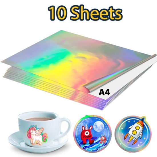 10 Sheets Self-adheisve Printable Vinyl Sticker Paper A4