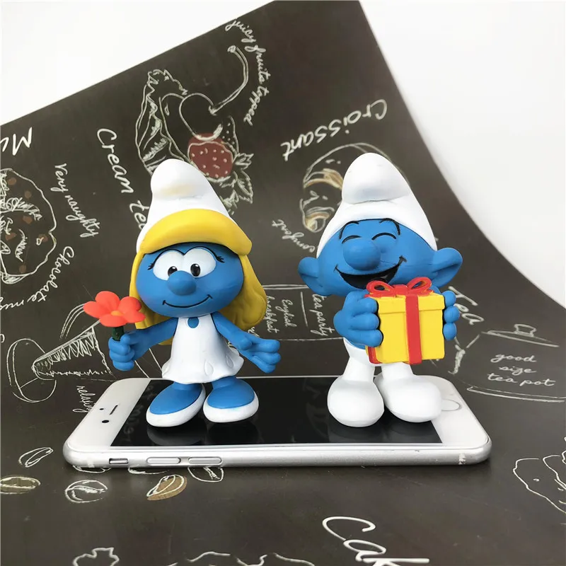 Kawaii Cute Blue Elf Family Smurfing Action Figure Doll Can Move Assemble  Ornaments Anime Toys for Kids Christmas Gifts - AliExpress