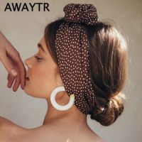 【YF】 AWAYTR Soft Wrap Wire Headbands Floral Turban Bandana Printing Hairbands Women Head Bands Multi Use Adjustable Hair Accessories