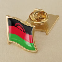 Malawi Malawi National Flag Crystal Resin Drop Badge Brooch Flag Badges of All Countries in the World All-metal Brooch Copper Brooch Collection