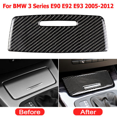 สำหรับ BMW E90 E92 E93 3 Series 2005-12คาร์บอนไฟเบอร์รถกล่องเก็บแผงฝาครอบสติกเกอร์ตกแต่งภายใน Auto อุปกรณ์เสริม