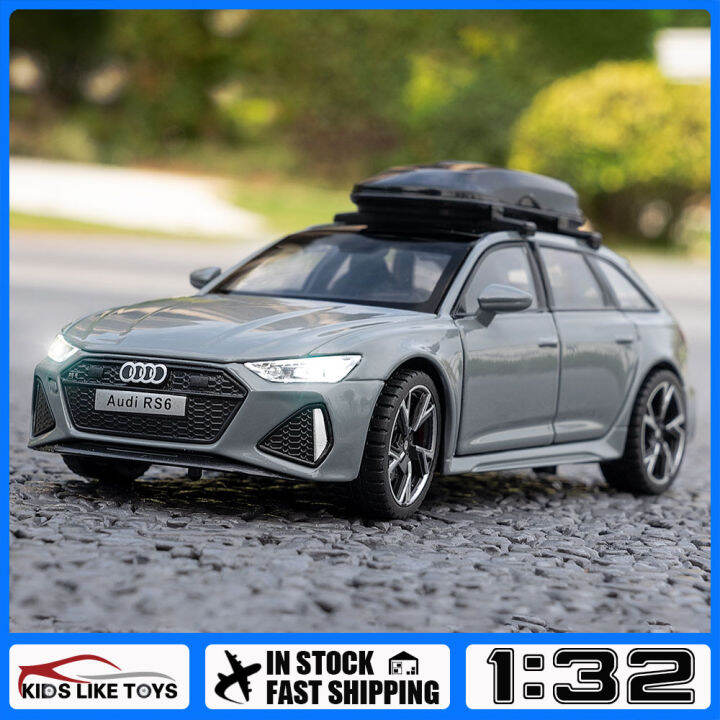 KLT 1:32 Audi RS6 Metal Diecast Alloy Toy Car Model Trucks For Kids ...