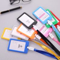 【CW】 Lanyards ID Card Holder Bank Credit Horizontal Version Bus Pass Cover Men Cardholder