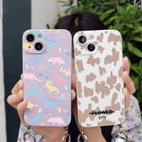 สร้อยคอสายคาดที่คล้องเคสโทรศัพท์โซ่สำหรับ iPhone 13 11 12 14 Xs Pro Max XR X 7 8 6S 6 Plus SE 2022 2020กล้องปกลายเสือดาว CarterFa